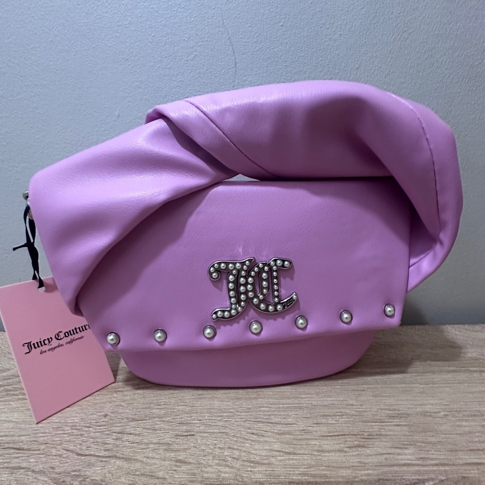 Juicy Couture Fondant Pink Soft Bow Crossbody Bag